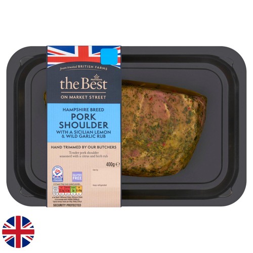 Morrisons The Best British Lemon & Garlic Hampshire Pork Shoulder 400g