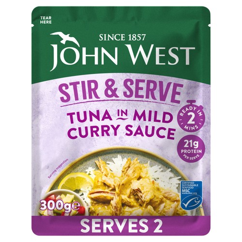 John West Stir & Serve Tuna in Mild Curry Sauce  300g