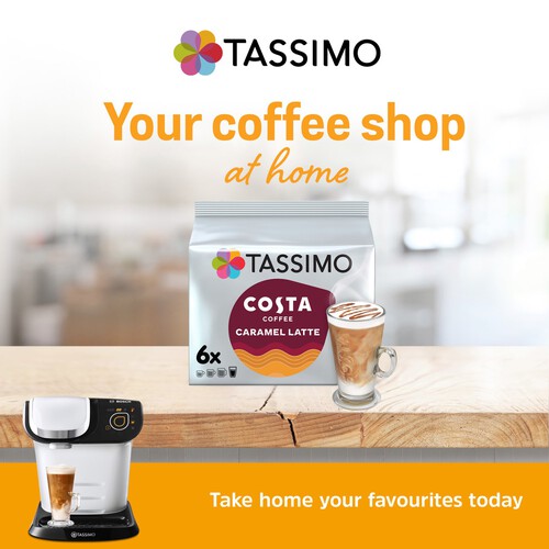 Tassimo Costa Caramel Latte Coffee Pods x6 Morrisons Online Groceries Offers