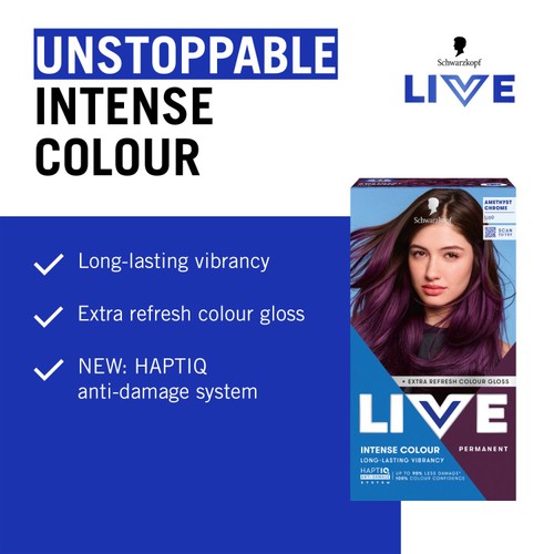 LIVE Intense Colour Permanent Hair Dye U69 Amethyst Chrome