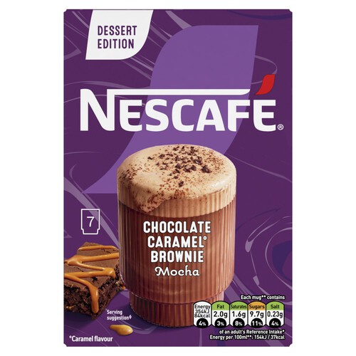 Nescafe Gold Chocolate Caramel Brownie Mocha Coffee 7 Sachets