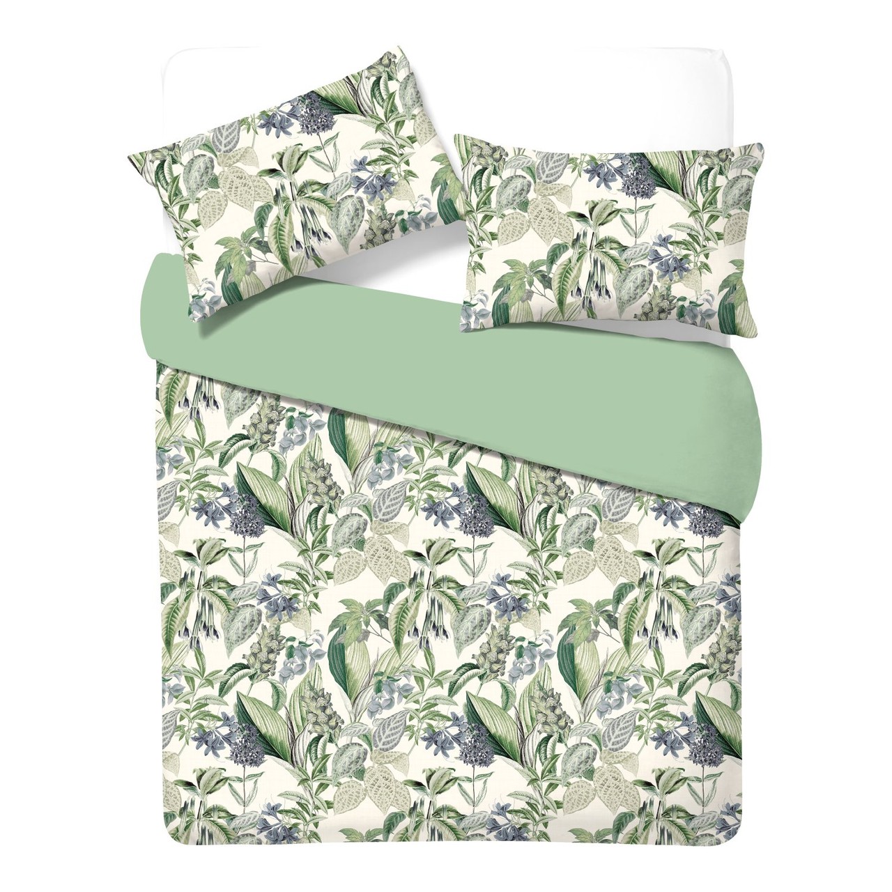 Nutmeg Home 100% Cotton Tropical Garden Duvet Set Double
