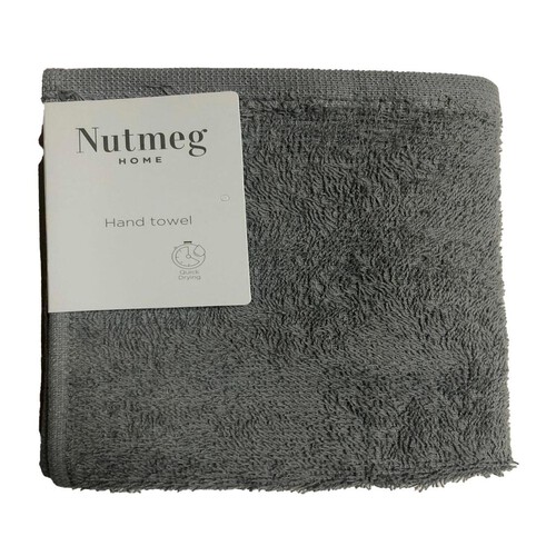 Nutmeg Home Mid Grey Hand Towel 