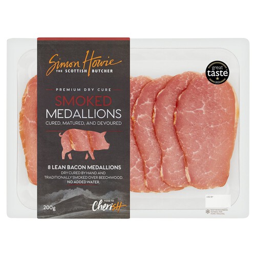 Simon Howie Dry Cured Smoked Bacon Medallions