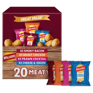 Walkers Meaty Variety Crisps - 20 x 25g