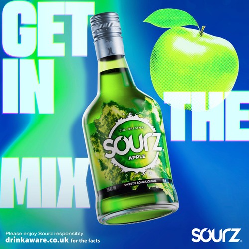 Sourz Green Apple Liqueur  70cl