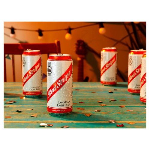 Red Stripe Jamaica Lager Beer Can 4.7% ABV 4x440ml