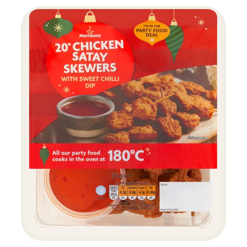 Morrisons 20 Chicken Satay Skewers With Sweet Chilli Dip