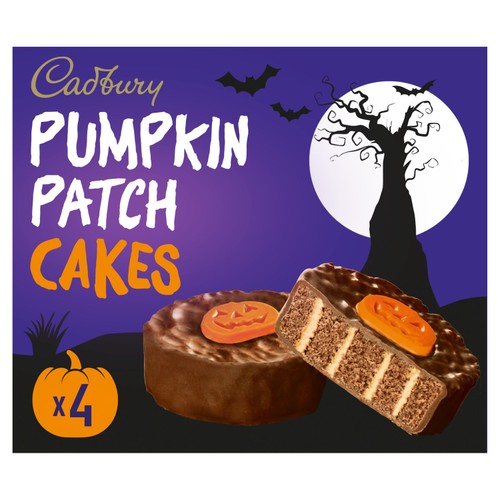 Cadbury Halloween Pumpkin Patch Chocolate Cakes 4 x 31g