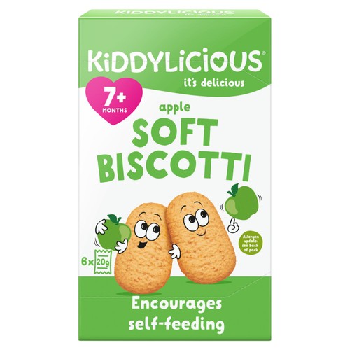 Kiddylicious Apple Soft Biscotti Baby Snacks