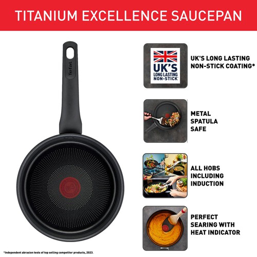 Tefal Titanium Excellence 18cm Saucepan 