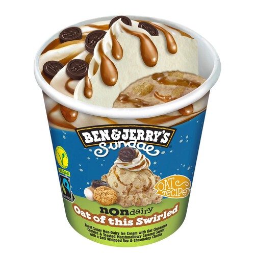 Ben & Jerry's Sundae Non Dairy Vegan Oat Of This Swirled Ice Cream Tub