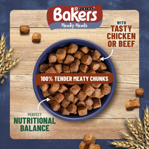 Bakers Meaty Meals Adult Dry Dog Food Beef