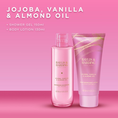 Baylis & Harding Jojoba, Vanilla & Almond Oil Body Pamper Duo Gift Set