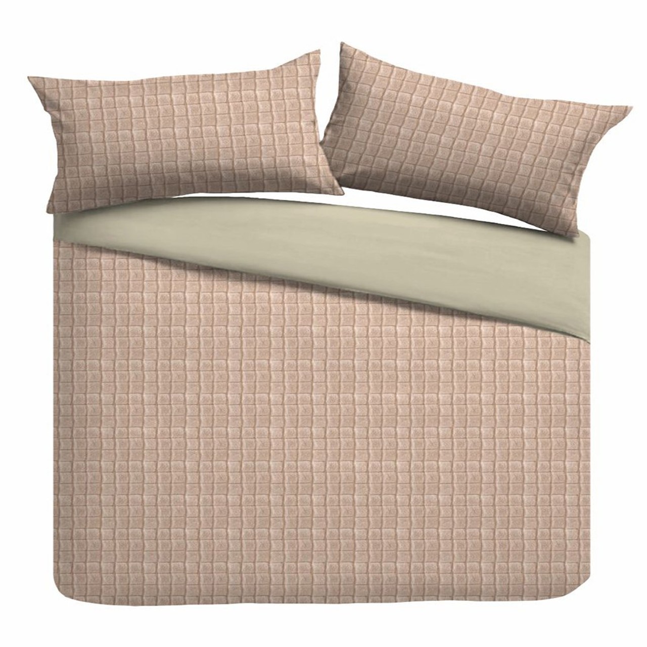Nutmeg Home Taupe Faux Fur Duvet Set Double