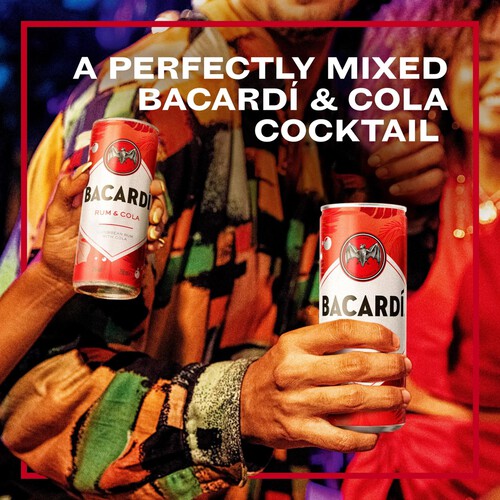 Bacardi Rum and Cola Premix Rum Cocktail