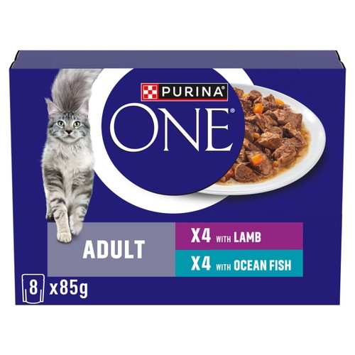 Purina One Mini Fillets Ocean Fish And Lamb Wet Cat Food 