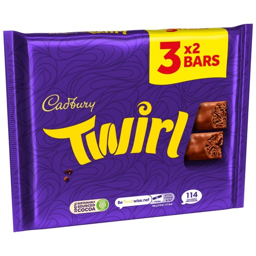 Cadbury Twirl Milk Chocolate 3 x 43 g Multipack