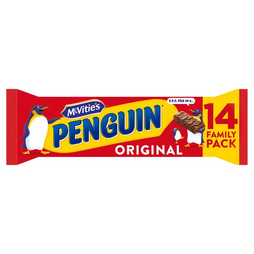 McVitie's Penguin Milk Chocolate Biscuit Bar 14 Pack Multipack 