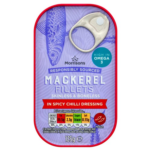 Morrisons Mackerel Fillets in Spicy Chilli Dressing (125g)