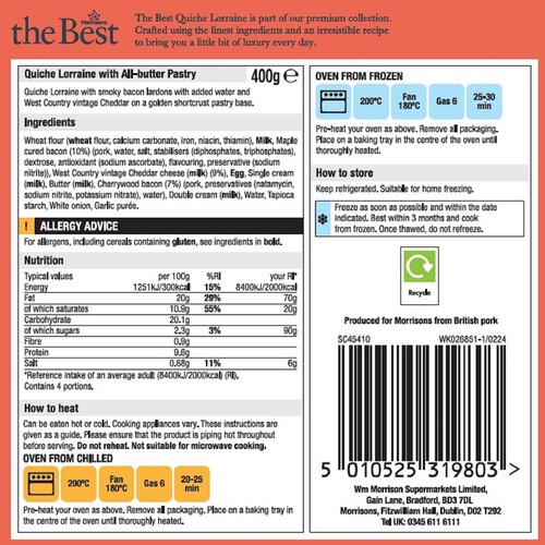 Morrisons The Best Quiche Lorraine 