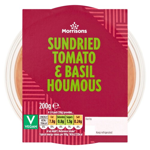 Morrisons Tomato & Basil Houmous