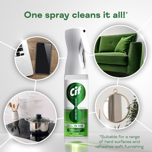 Cif Infinite Clean All in One Cleaner Spray Lime & Lemongrass 280ml