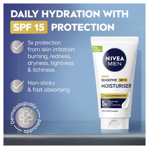 NIVEA MEN Sensitive Moisturiser SPF15