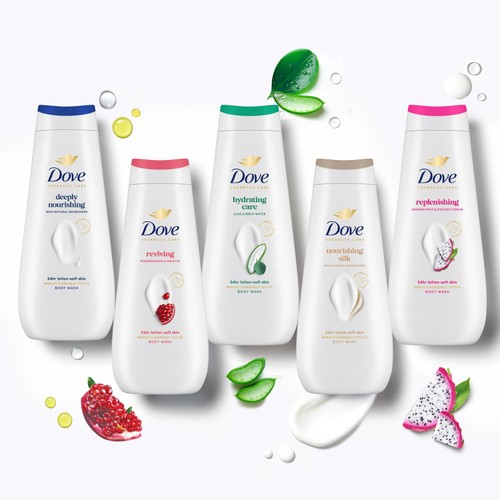 Dove Nourishing Silk Advanced Care Body Wash Shower Gel  400ml