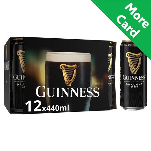 Guinness Draught Stout Beer 4.1% vol Cans