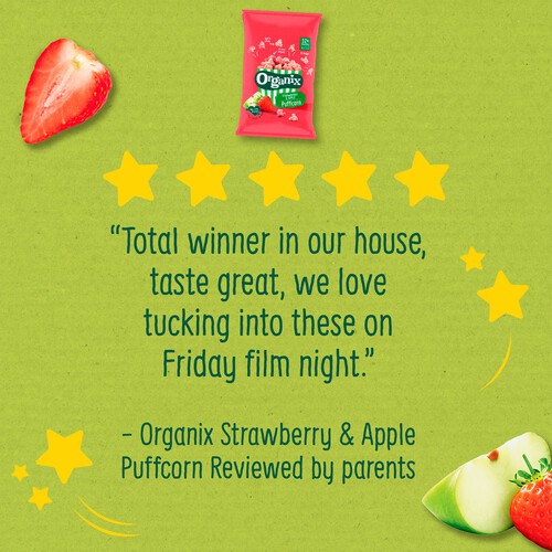 Organix Strawberry & Apple Puffcorn 10g