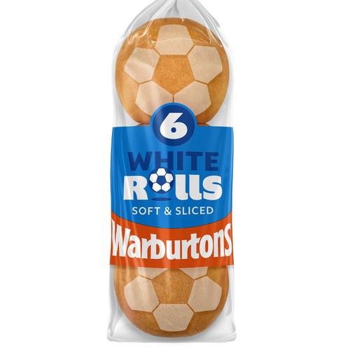Warburtons Sliced Soft White Rolls