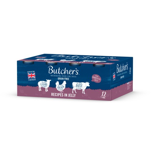 Butcher's Grain Free Recipes in Jelly Dog Food Tins