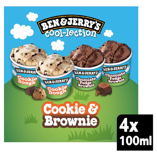 Ben & Jerry's Cookie & Brownie Cool-lection Ice Cream Mini Pot Multipack