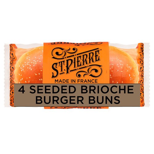 St. Pierre 4 Seeded Brioche Burger Buns