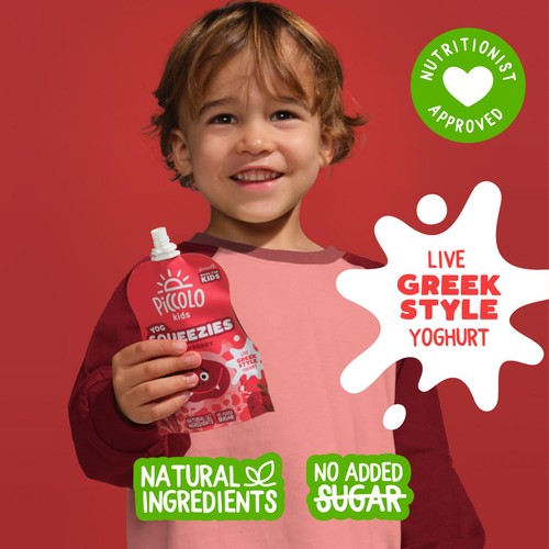 Piccolo Yoghurt Squeezies Strawberry 90g