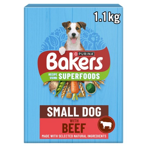 Bakers Small Dog Dry Dog Food Beef And Veg 