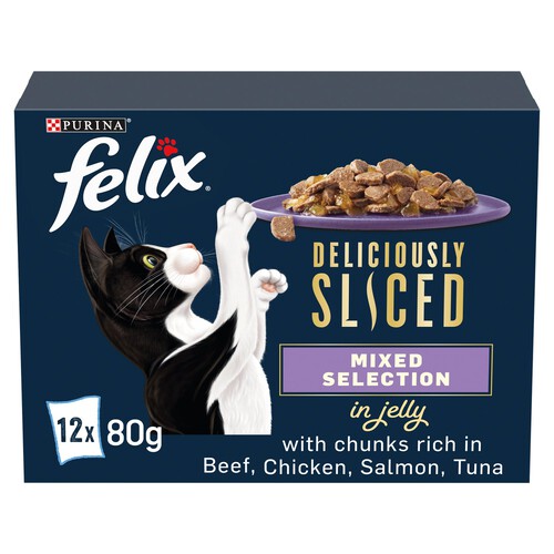 Felix Deliciously Sliced Mixed Selection In Jelly Wet Cat Food 