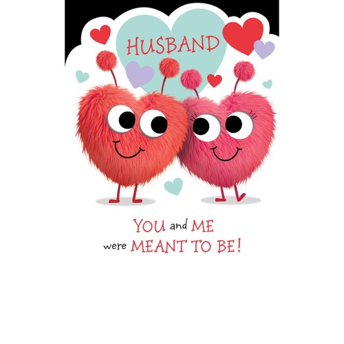 You & Me Fuzz Bugs Husband Valentine's Day Card