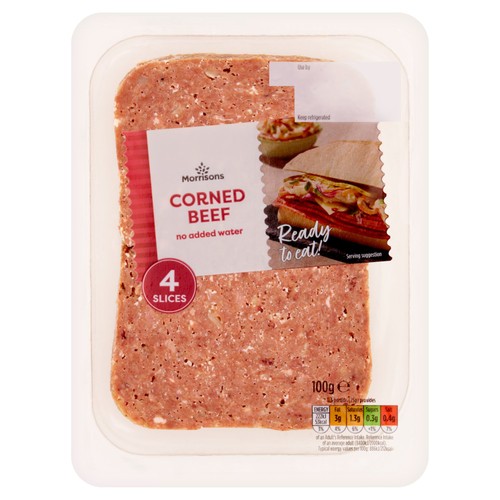 Morrisons Carvery Corned Beef 4 Slices 100g
