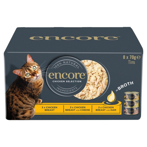 Encore Cat Tins, Chicken Selection in Broth