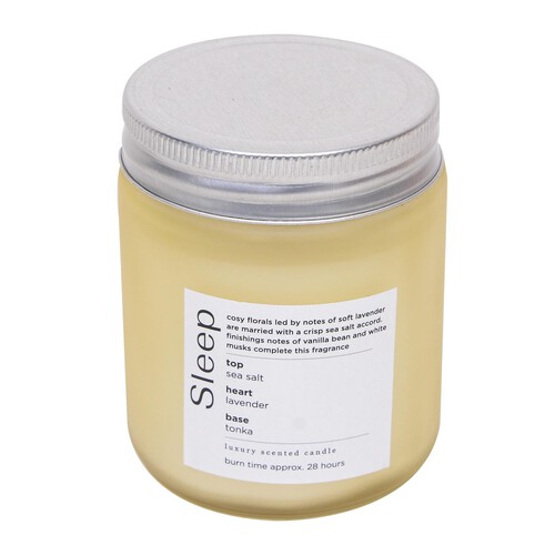 Nutmeg Home Sleep Luxury Scented Frosted Glass Candle