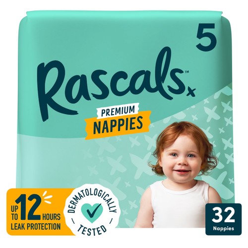 Rascals Premium Size 5 Nappies 