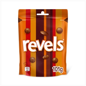 Revels Milk Chocolate with Raisins, Coffee & Orange Bites Pouch Bag 101g