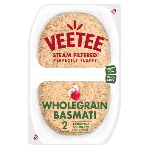 Veetee Heat & Eat Wholegrain Basmati Rice Pots  2 x 130g