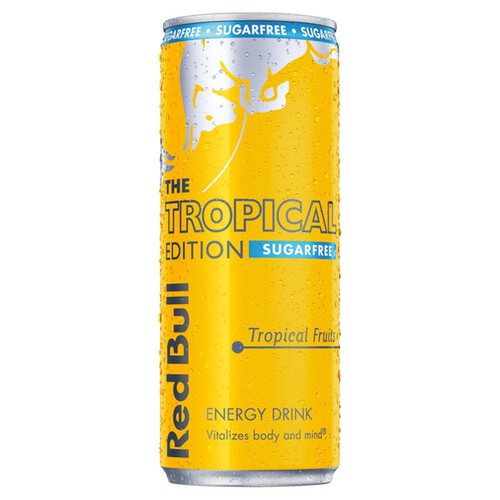 Red Bull Energy Drink Sugar Free Tropical Edition Can