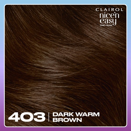Clairol Nice'N Easy Tone+Gloss Semi Permanent Hair Dye 403/82 Dark Brown