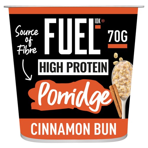 FUEL10K High Protein Cinnamon Bun Porridge Oat Cereal Pot 70g