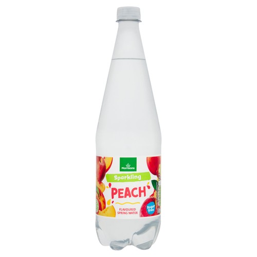 Morrisons no added sugar sparkling peach spring water