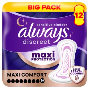Always Discreet Maxi Protection Maxi Comfort Pads